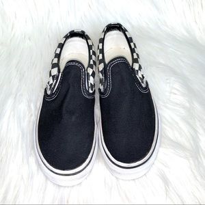 Little kids slip on checkered vans